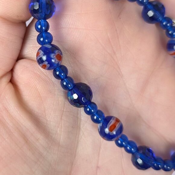 V. Millefiori Glass Beaded Stretch Bracelet - Picture 2 of 5